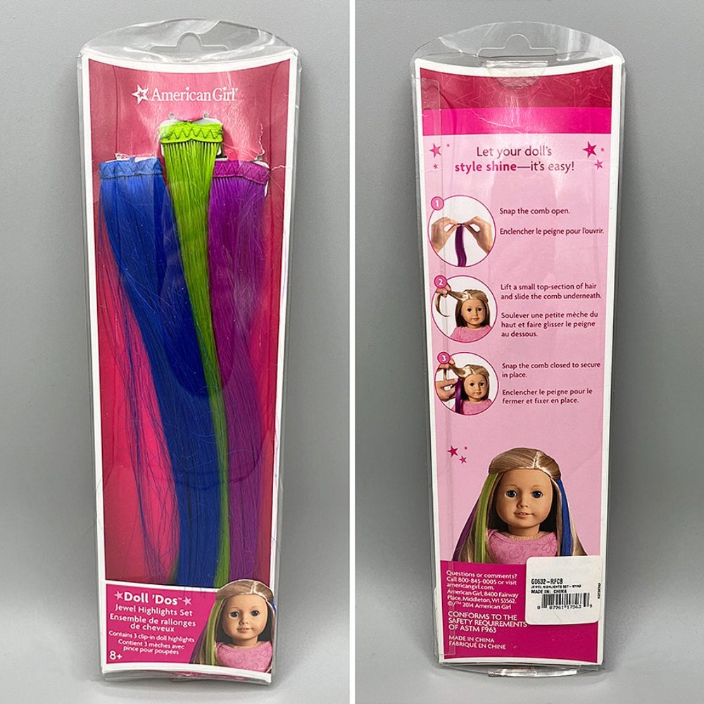 American Girl (18" Doll) Jewel Highlights Set (3 Clip-in Hair Pieces)